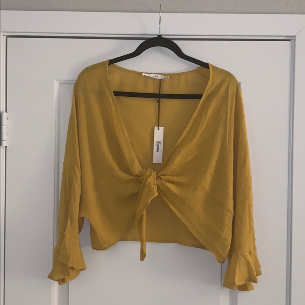 Yellow Tie Blouse